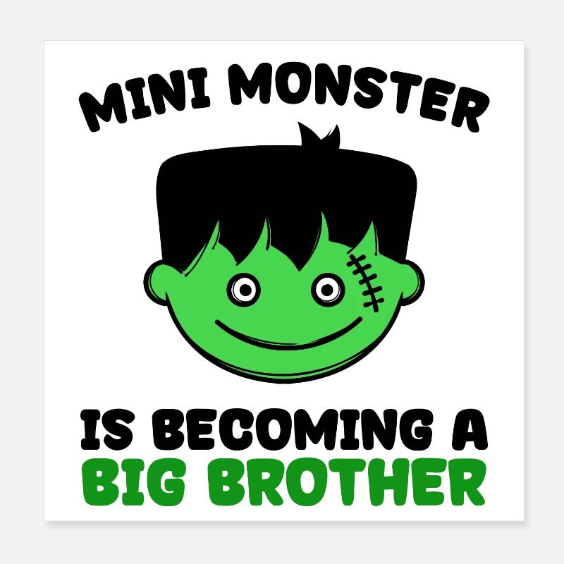 Geschwister Statement Bro Stolzer Großer Bruder Poster 20x20 cm