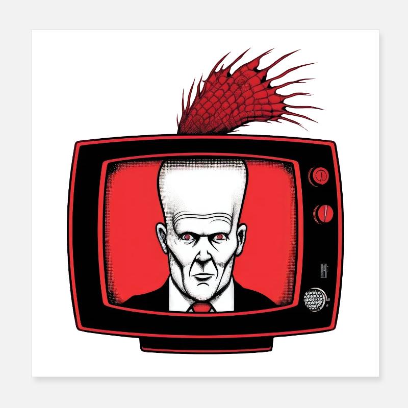 Fernseher 01 Poster 20x20 cm