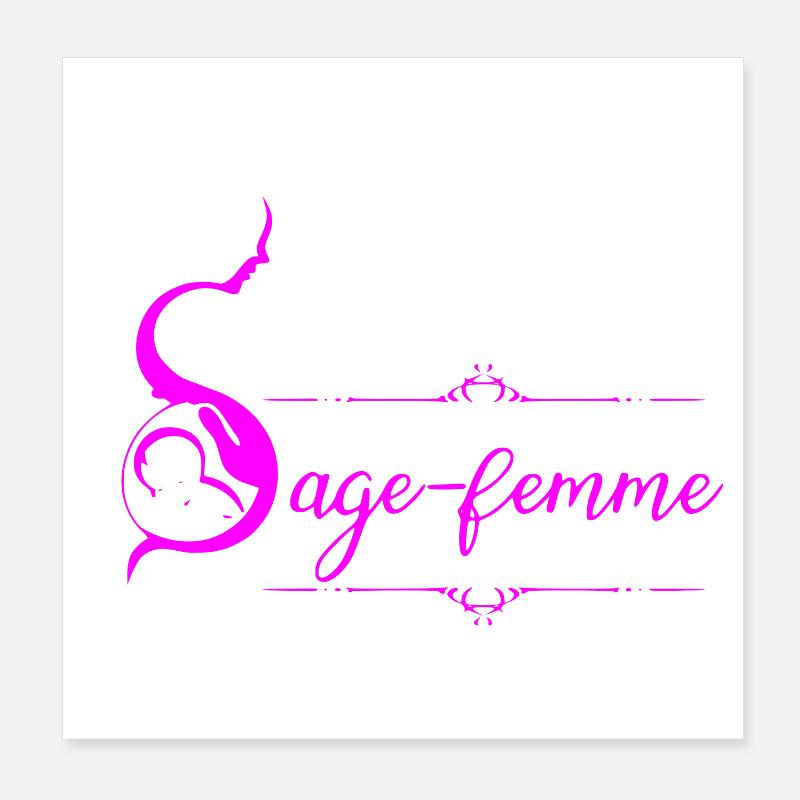 Hebamme Poster 20x20 cm