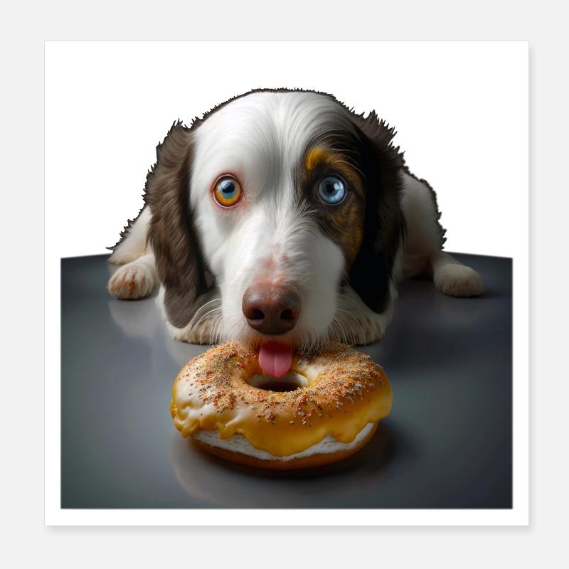 Absolut Self control dog 01 sans Poster 20 x 20 cm