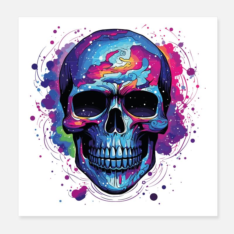 Psyche Schädel Nebula Poster 20x20 cm