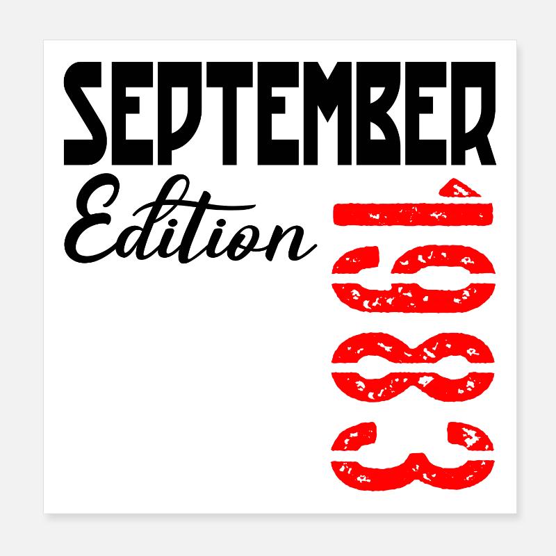 43e anniversaire Septembre 1983 - 43 ans Poster 20 x 20 cm