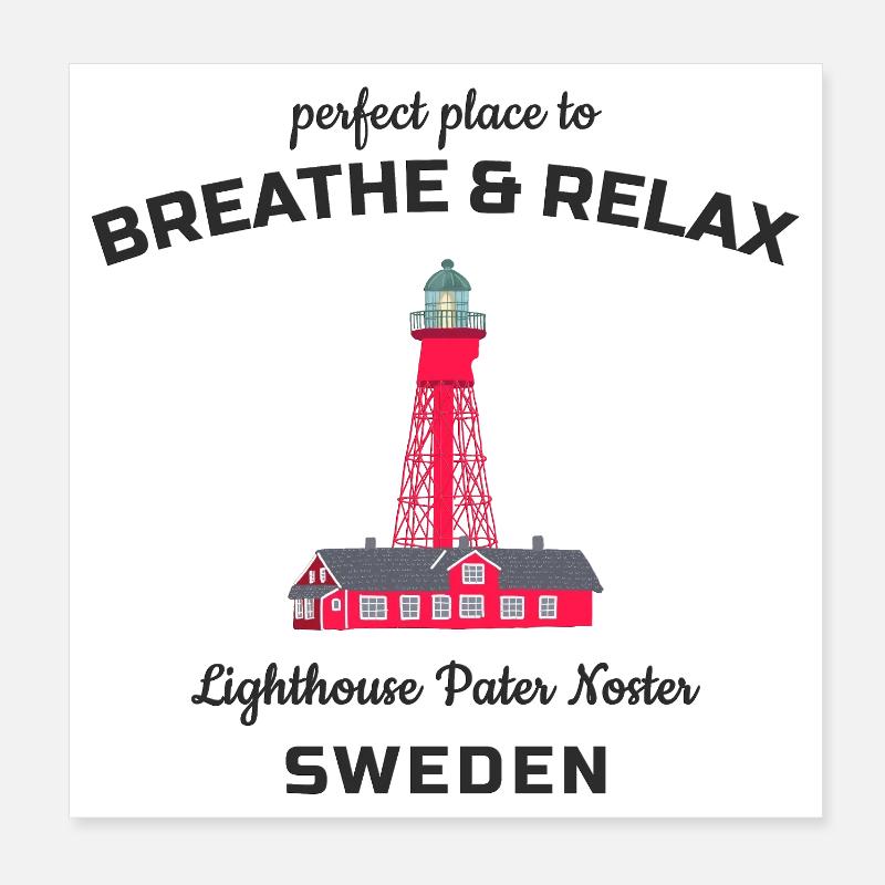 Sweden, Pater Noster Lighthouse, Relax Poster 8" x 8" (20x20 cm)