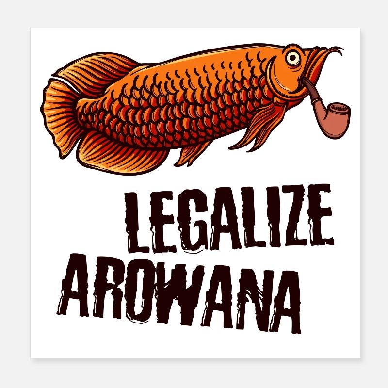 Funny sayings fish animals pets pet Poster 8" x 8" (20x20 cm)