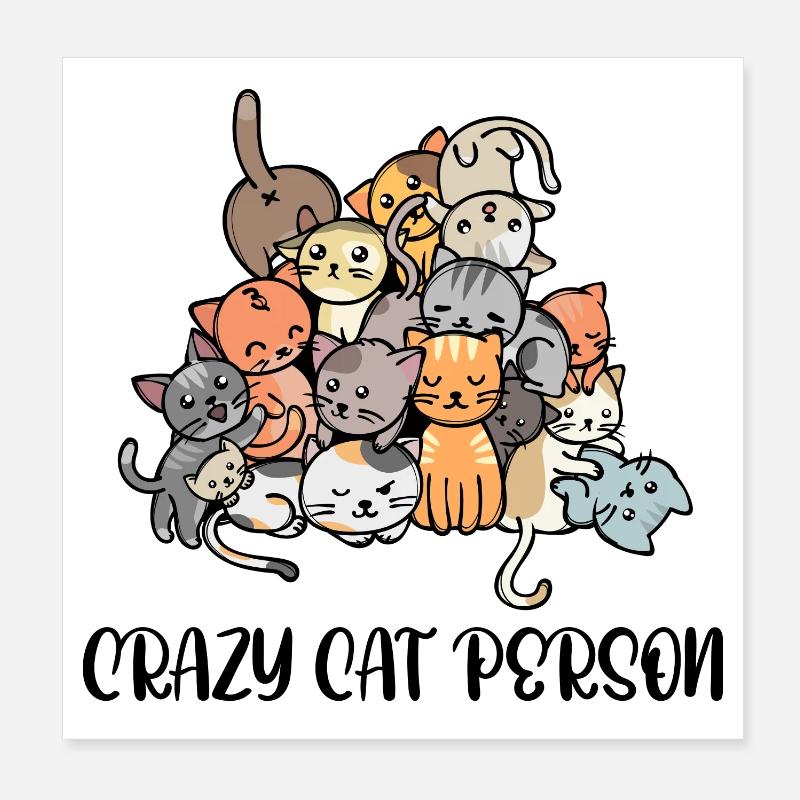 Pets Cat Statement Cuddly Toy Pet Poster 8" x 8" (20x20 cm)