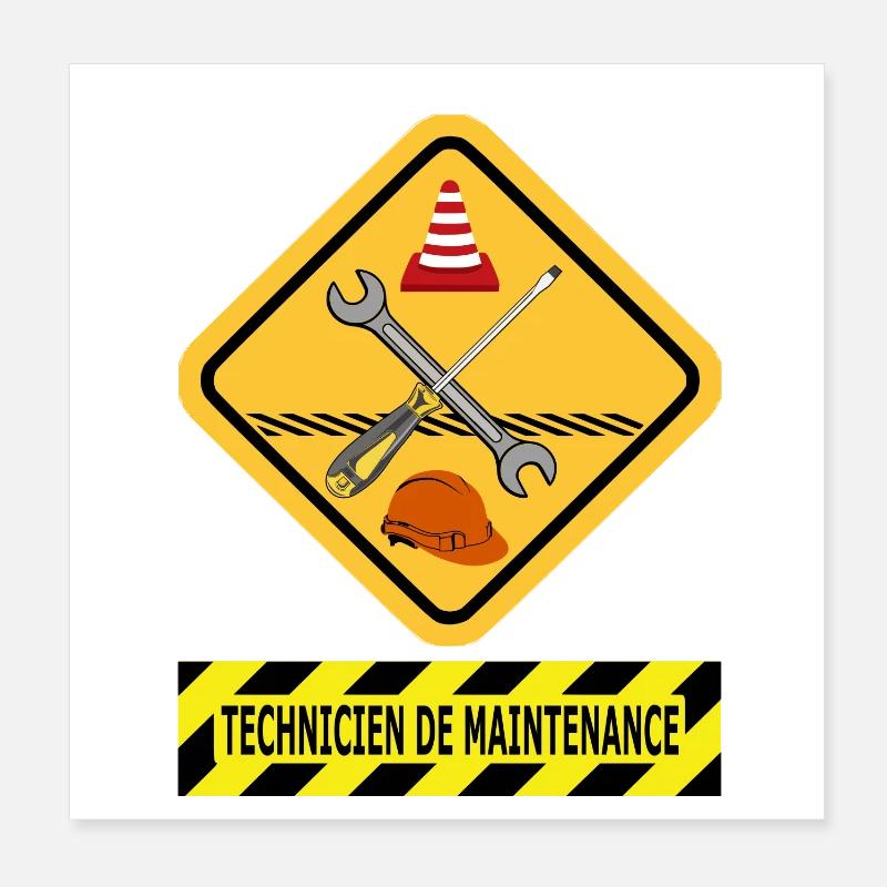 Maintenance Technician Poster 8" x 8" (20x20 cm)