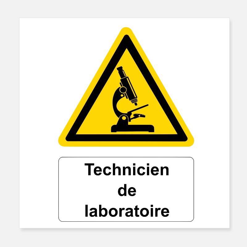 Technicien de laboratoire Poster 20 x 20 cm