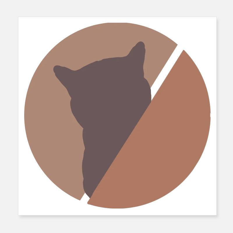 Curious cat Poster 8" x 8" (20x20 cm)