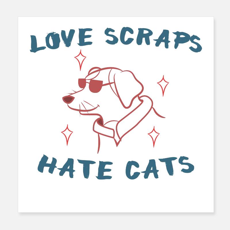 Haustiere Cooler Spruch Hund Statement Katze Poster 20x20 cm