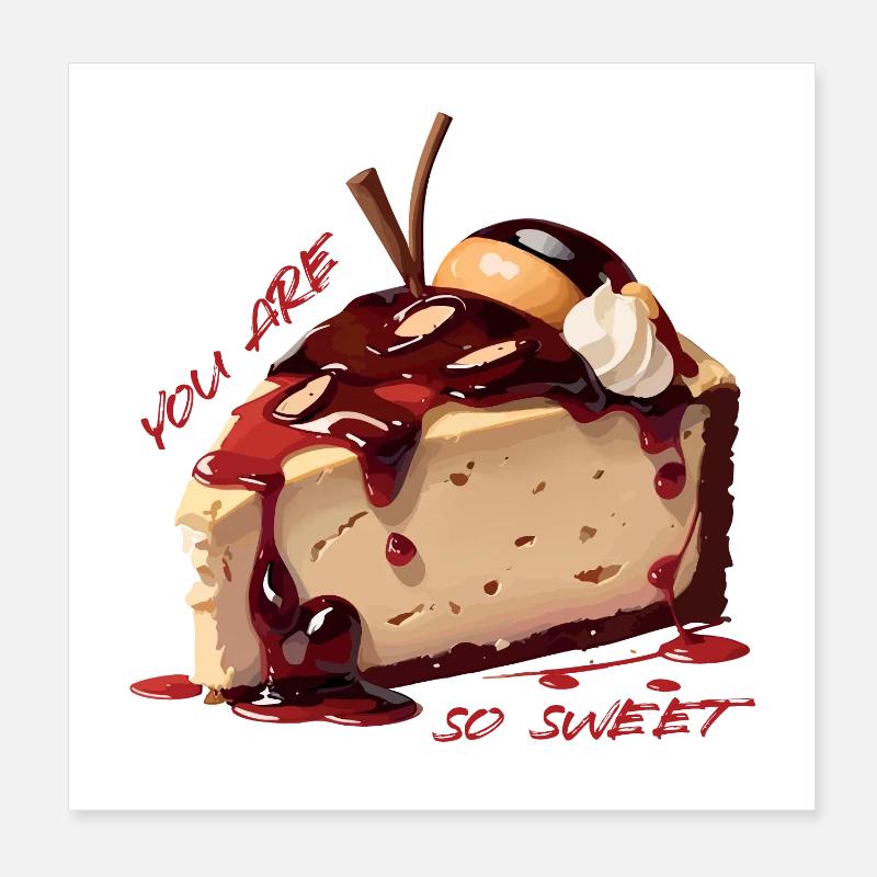 Gâteau sucré Poster 20 x 20 cm