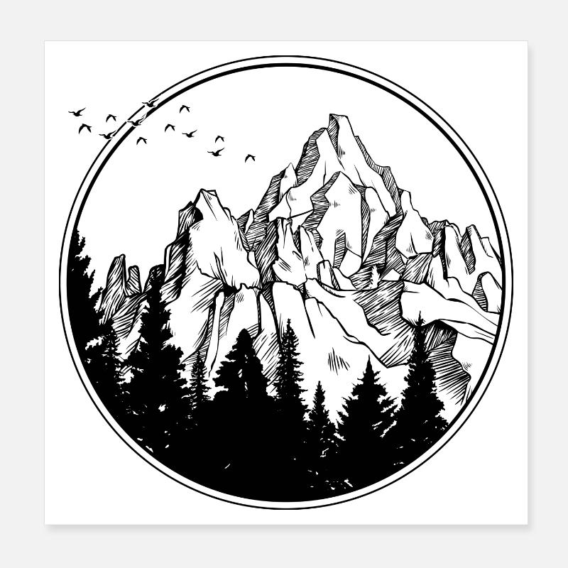 Adventure Awaits Poster 8" x 8" (20x20 cm)