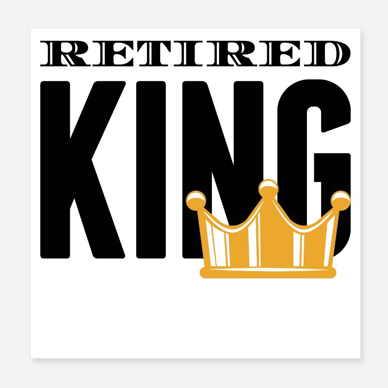 Pensioner Retirement Retirement Statement Poster 8" x 8" (20x20 cm)