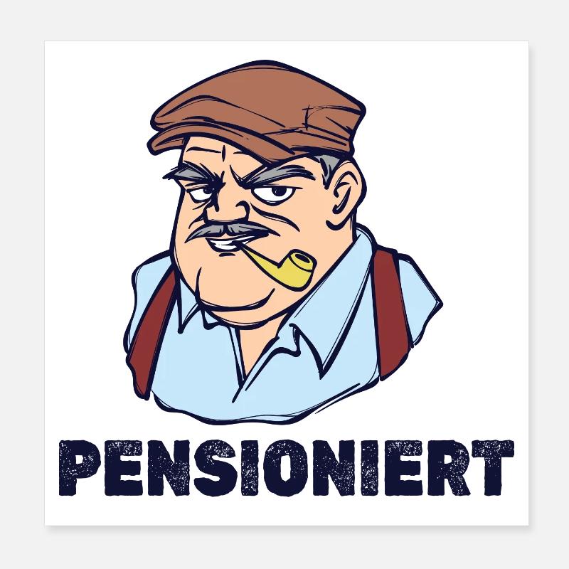 Abschied Senior Ruhestand Lebensabend Rente Spruch Poster 20x20 cm