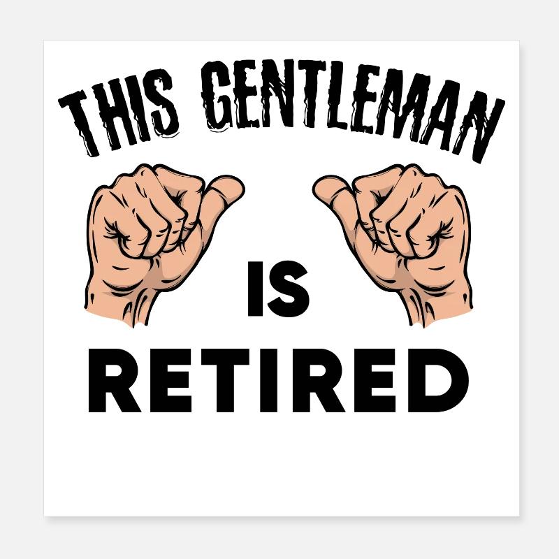 Profession : Déclaration senior, Retraite, Retraité Poster 20 x 20 cm