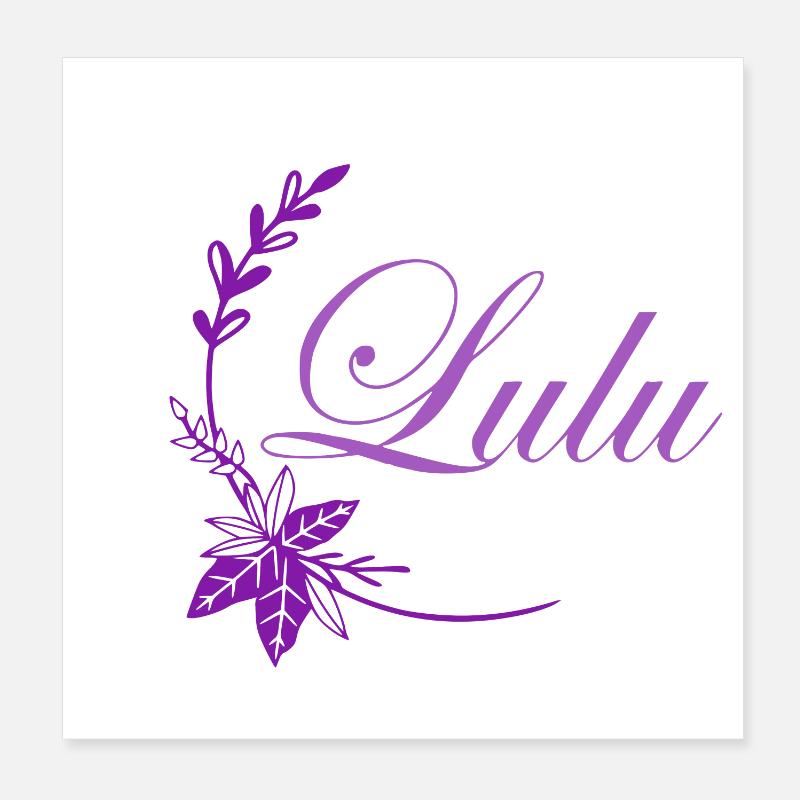 Lulu - Poster 20 x 20 cm - blanc