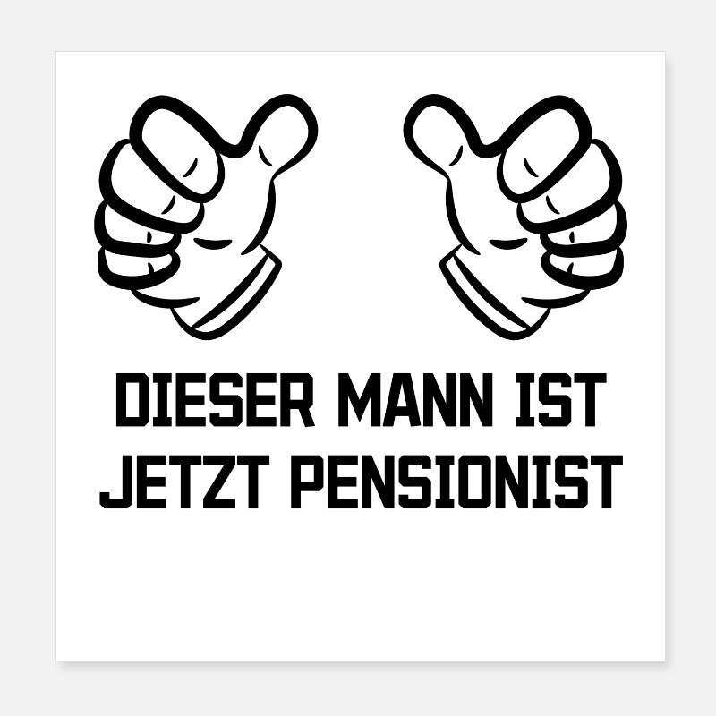 Auszeit Senior Ruhestand Statement Lebensabend Poster 20x20 cm