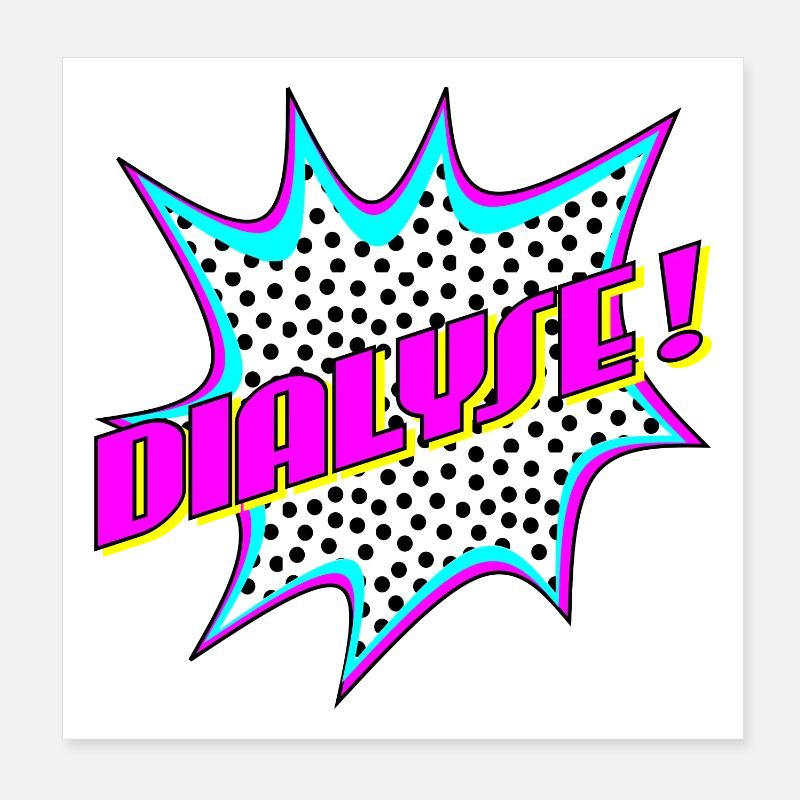 DIALYSE NIERENZENTRUM - Nephrologie Poster 20x20 cm