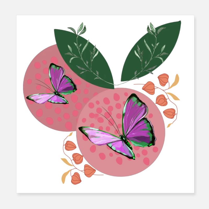 BUTTERFLY DREAMS Poster 20 x 20 cm