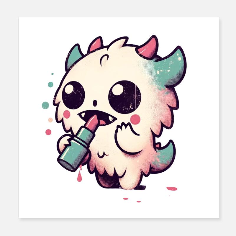 Makeup and Monsters Poster 8" x 8" (20x20 cm)