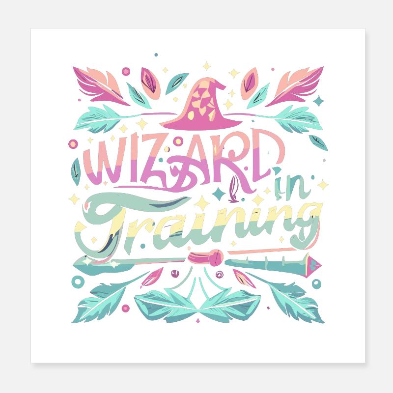 Sorcier en formation Poster 20 x 20 cm