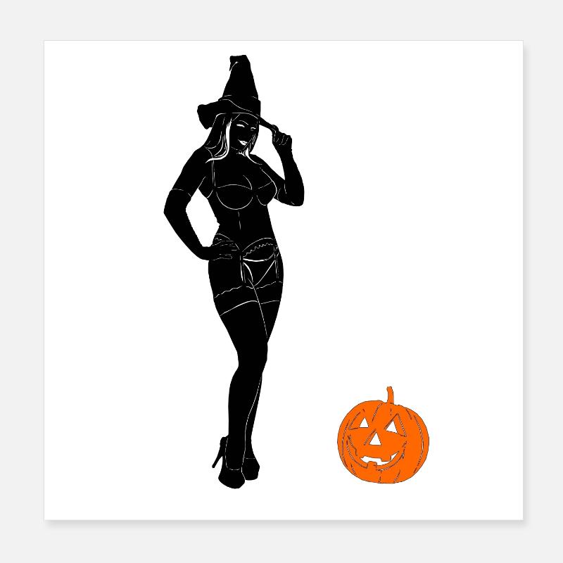 SEXY HALLOWEEN WITCH Poster 20x20 cm