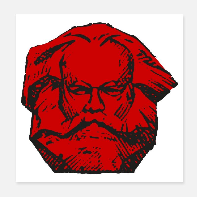 Karl Marx rouge communisme marxisme pull copie Poster 20 x 20 cm