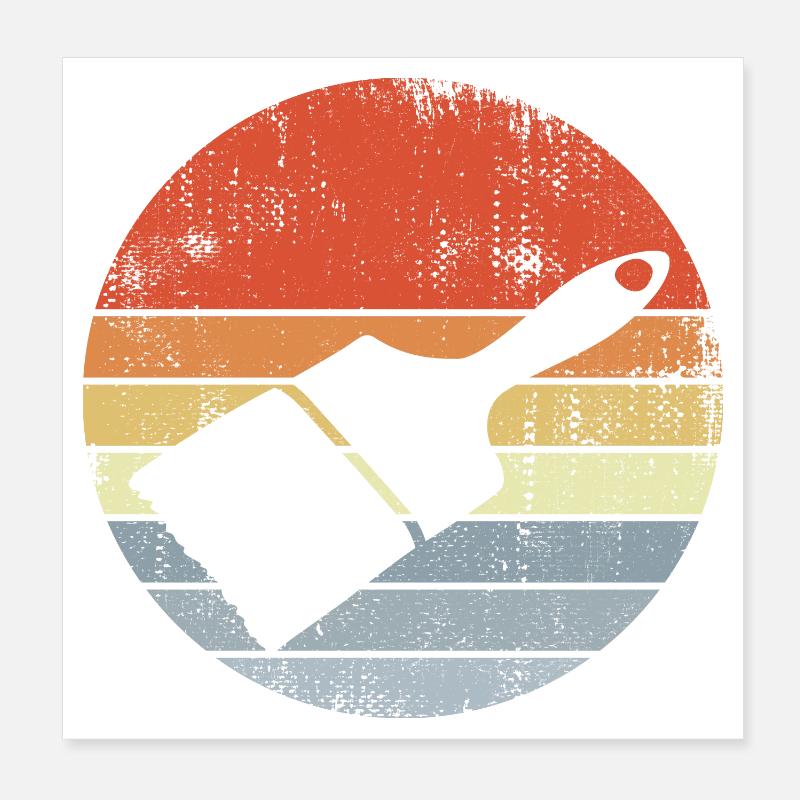 Maler Lackierer Pinsel Poster 20x20 cm