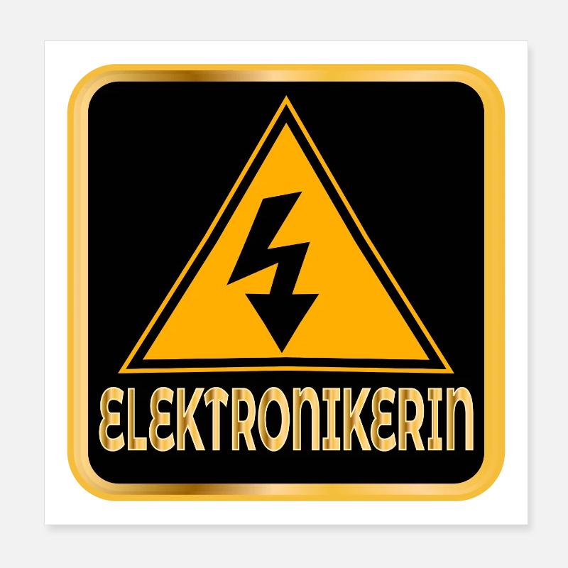 ELEKTRONIKERIN - AUSBILDUNG BERUFE Poster 20x20 cm