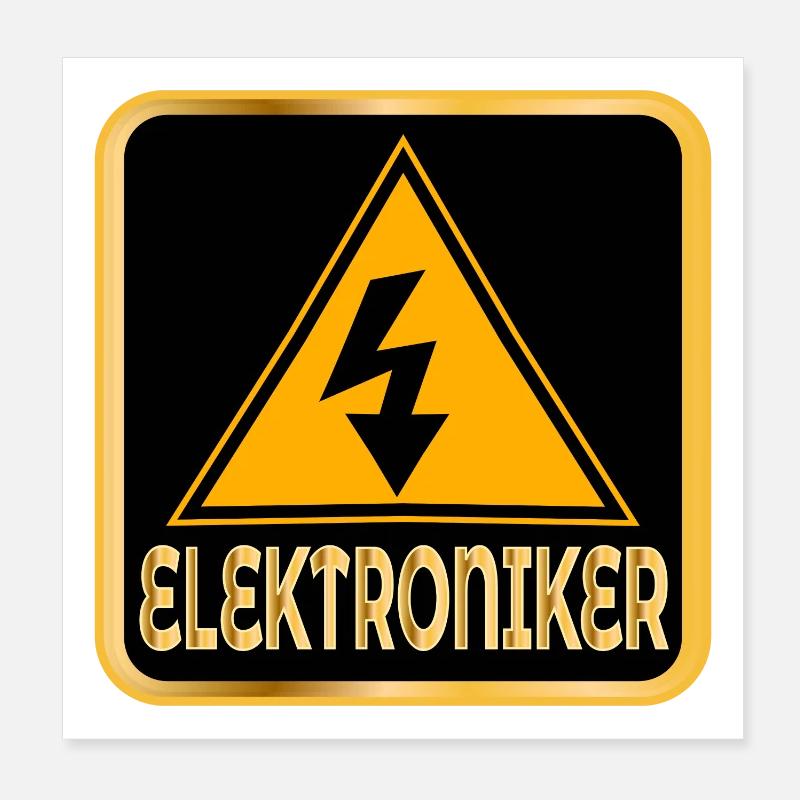 BERUFE ELEKTRONIKER ELEKTROTECHNIK Poster 20x20 cm