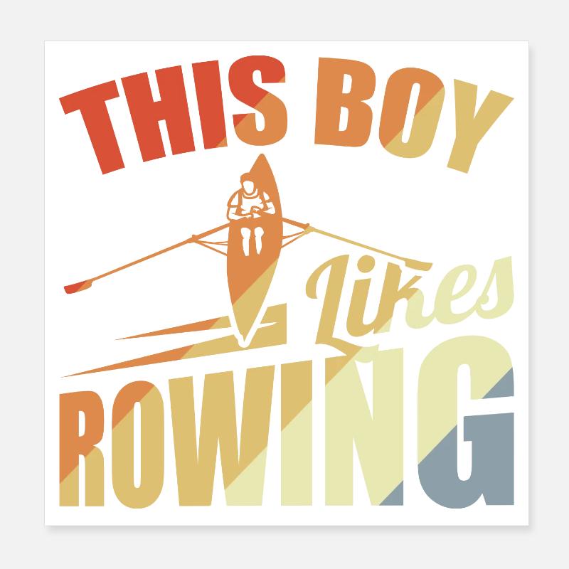 Ce garçon aime l’aviron Poster 20 x 20 cm