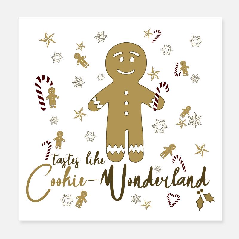 Cookie Wonderland – Gingerbread Design Poster 8" x 8" (20x20 cm)
