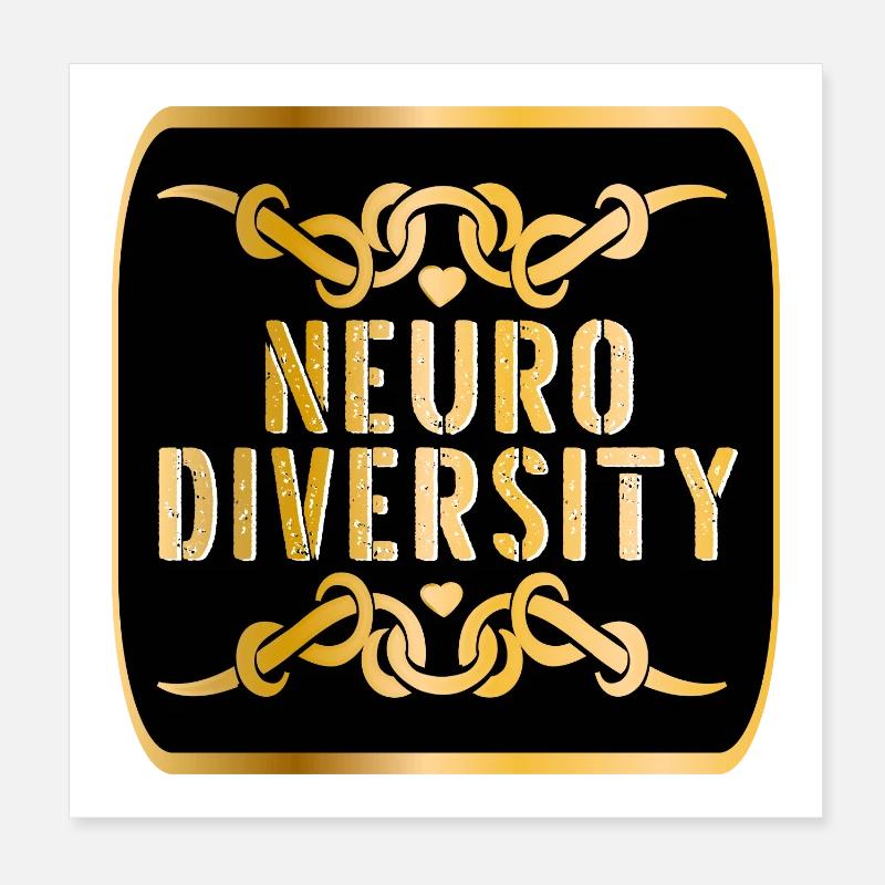 NEURODIVERSITÉ Poster 20 x 20 cm