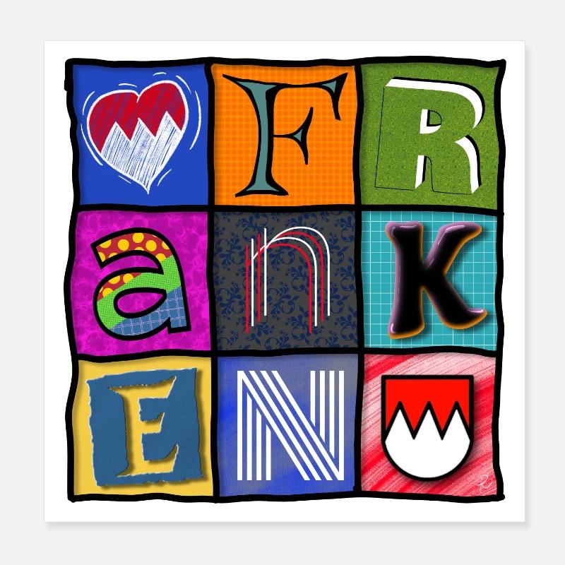 Franconie - Pop Art - Affiche Poster 20 x 20 cm