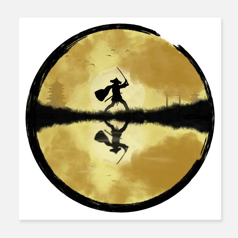 Samouraï Poster 20 x 20 cm