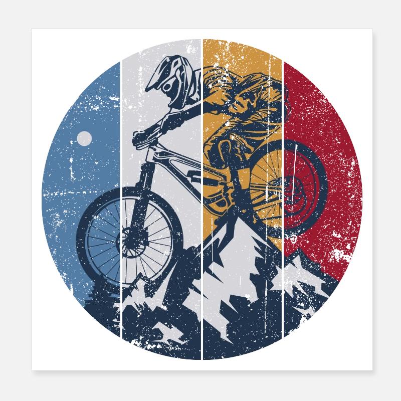 Graphique du cercle Ridge MTB Poster 20 x 20 cm