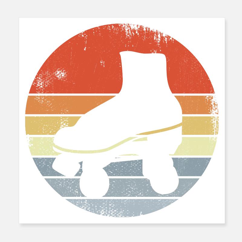Vintage Rollschuhe Poster 20x20 cm