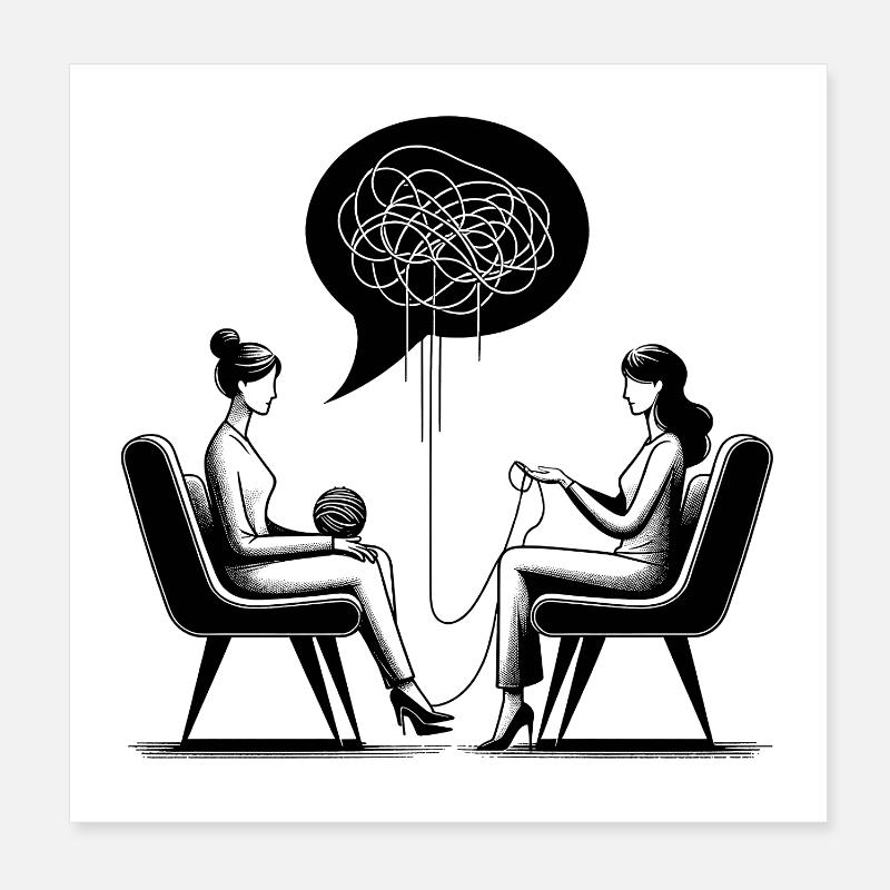 psychotherapy Poster 8" x 8" (20x20 cm)