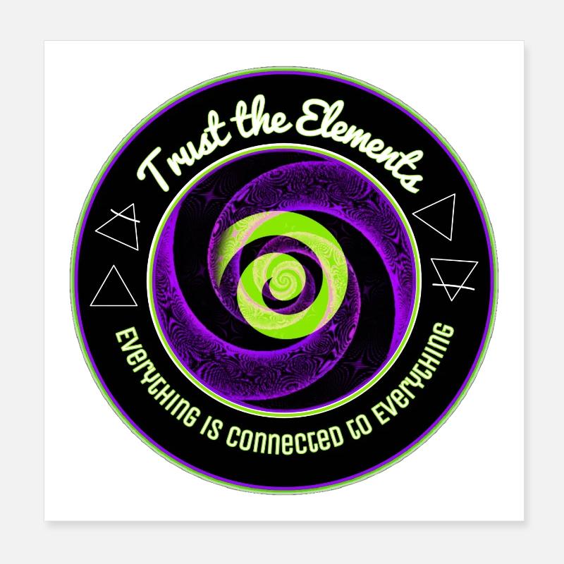 Unité en spirale des éléments Poster 20 x 20 cm