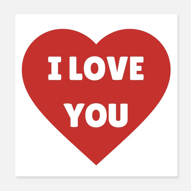 I love you Poster 20 x 20 cm