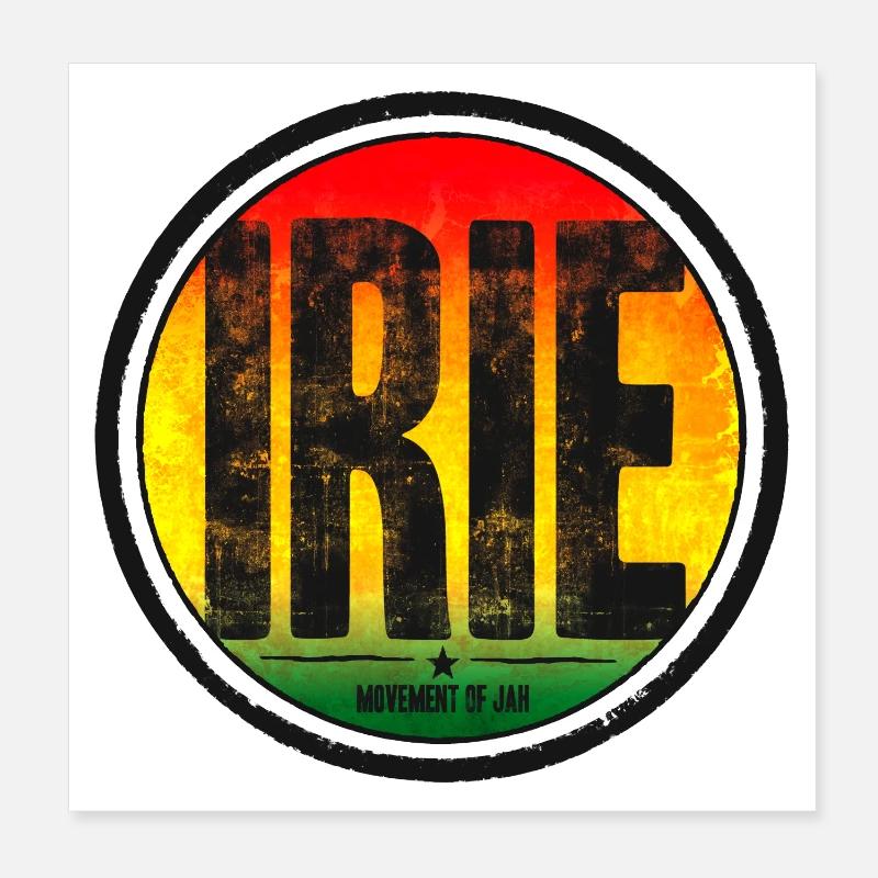 Motifs d’iris de couleur rasta Poster 20 x 20 cm