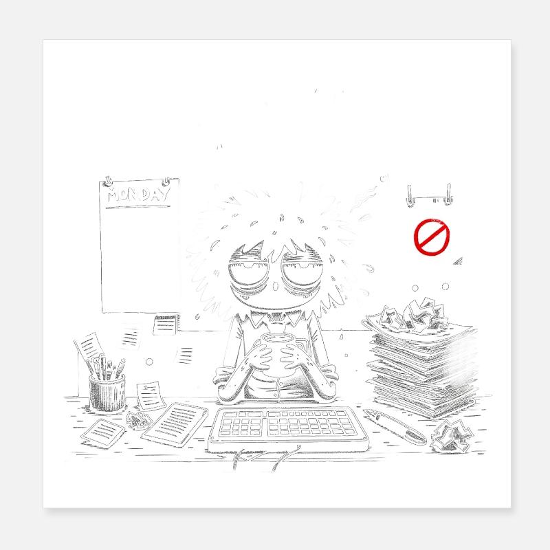 wake me up when it's friday Poster 20x20 cm