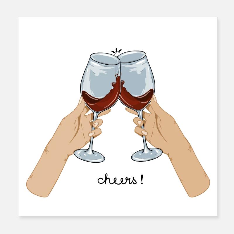 Cheers Poster 20x20 cm