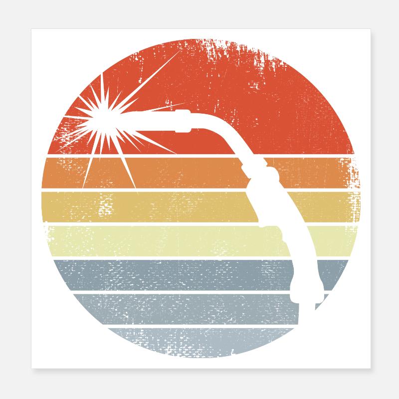 Vintage Welding Machine Poster 8" x 8" (20x20 cm)