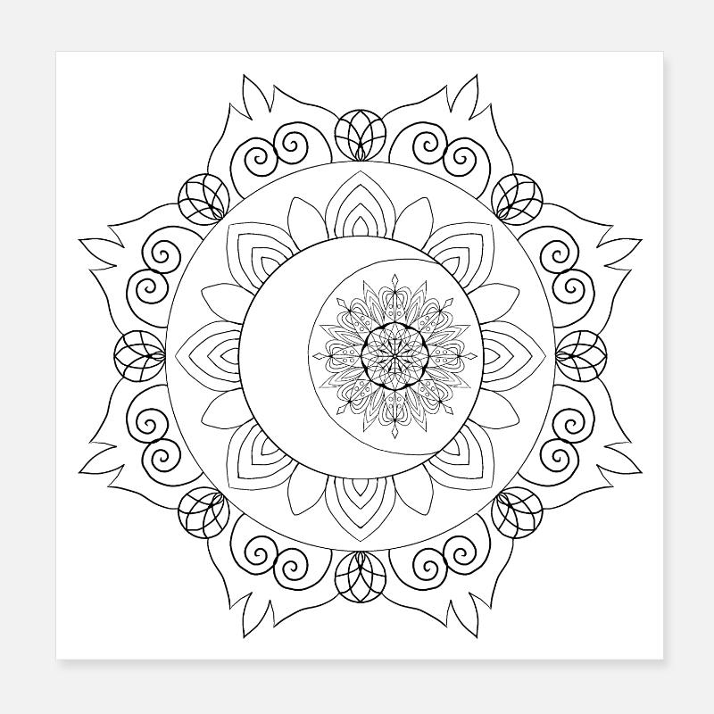 Mandala Poster 20x20 cm