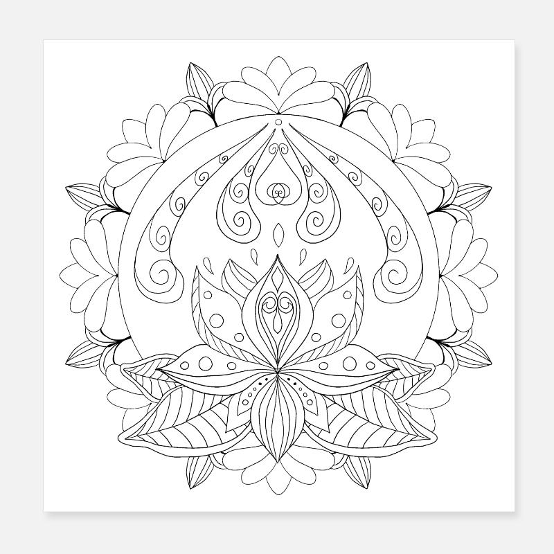 Lotus Poster 20x20 cm