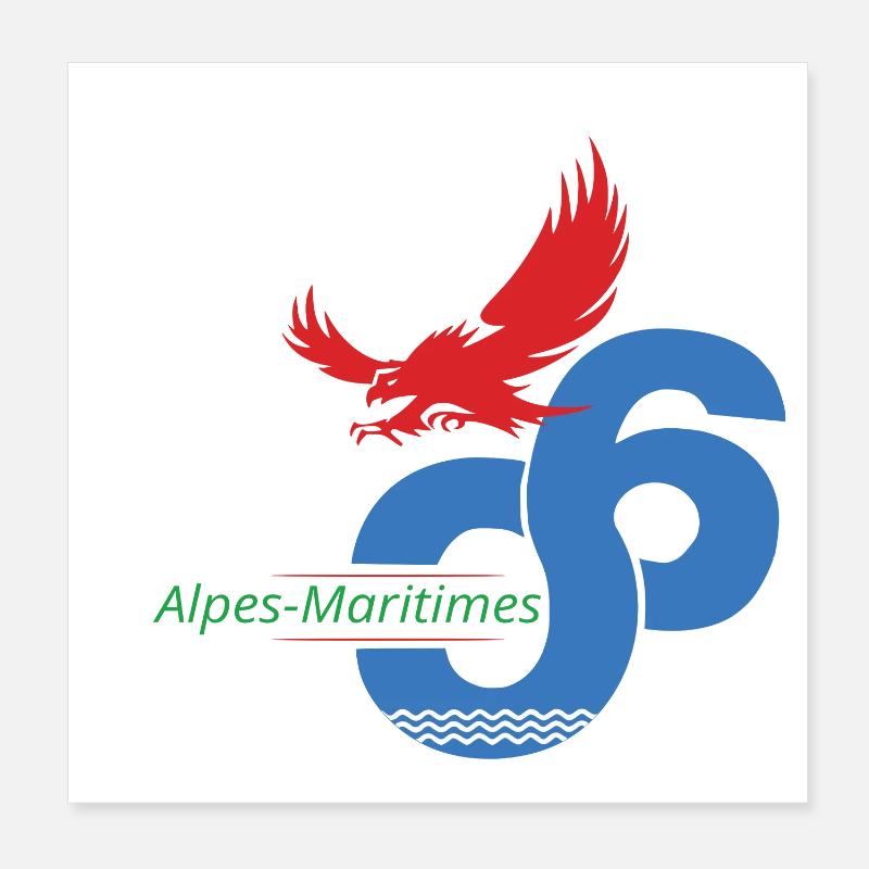 Alpes-Maritimes Poster 20 x 20 cm
