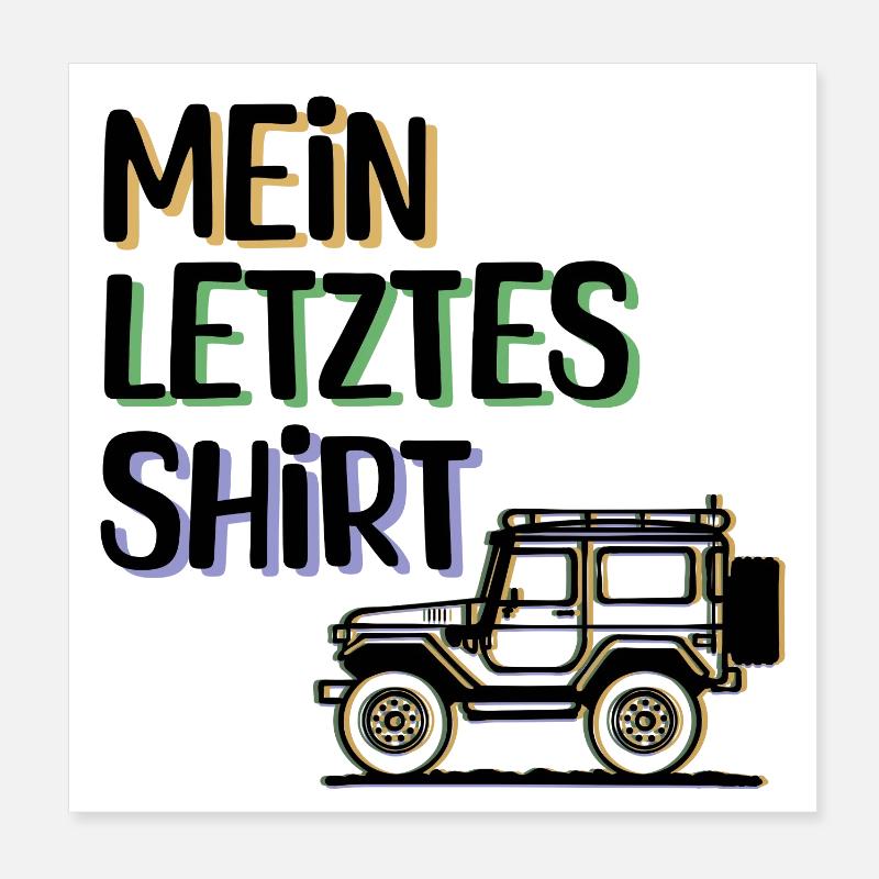 Wanderer Camping Statement Campingplatz Ferien Poster 20x20 cm