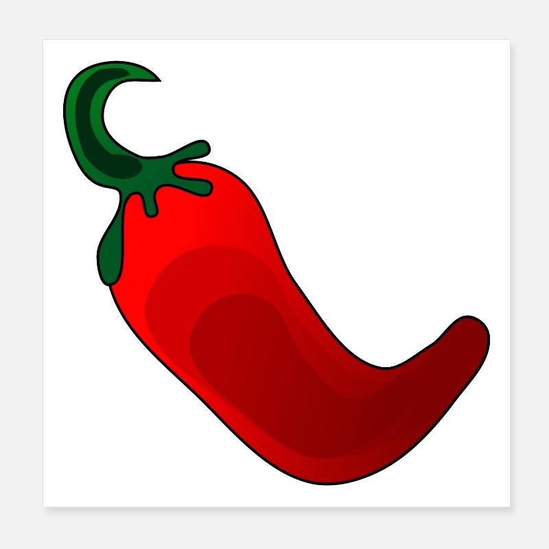 Hot Pepper Spiced Paprika - Cooking Poster 8" x 8" (20x20 cm)