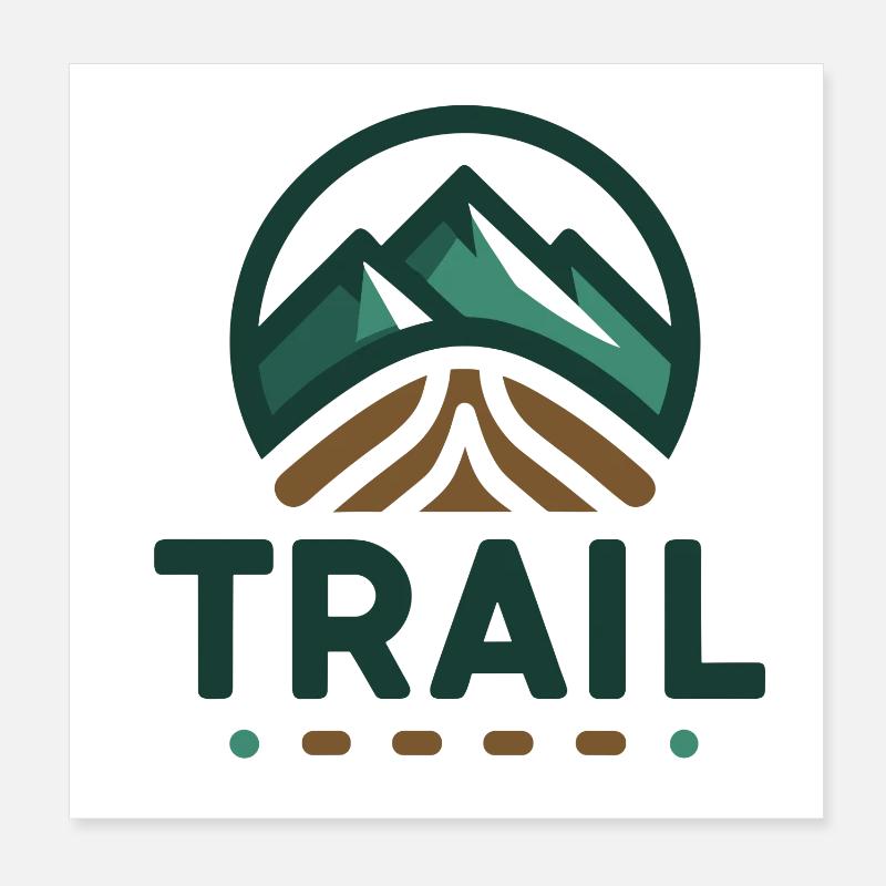 Trail Run – Trail-Wander-Geschenk Poster 20x20 cm