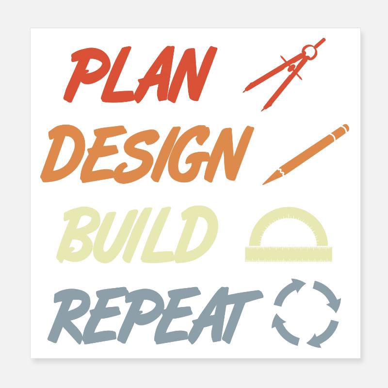 Calendrier des architectes Poster 20 x 20 cm